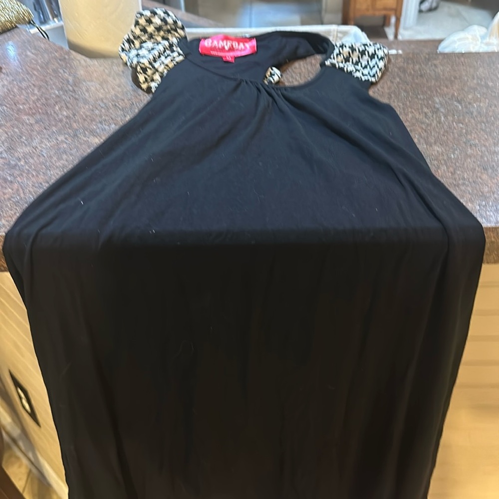 5/$25.00 GAME DAY girl stuff HOUNDSTOOTH BLACK white Alabama roll tide medium